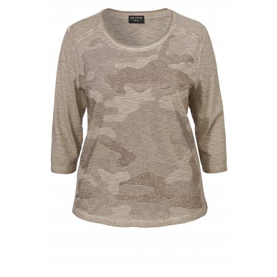 Feminines Shirt mit Ziersteinchen /
