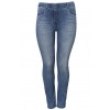 Slim Fit-Jeans mit Ziersteinen und Perlen /