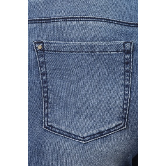 Slim Fit-Jeans mit Ziersteinen und Perlen /