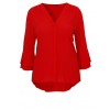 Elegante Bluse mit Volant-Ärmeln /
