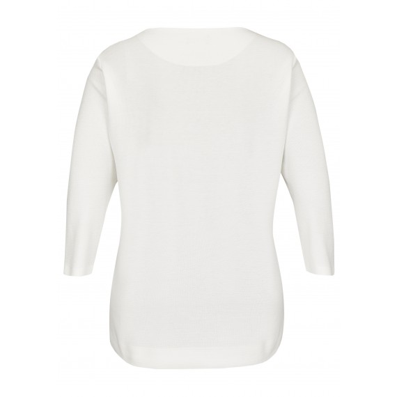 Cleaner Pullover mit Materialstruktur /