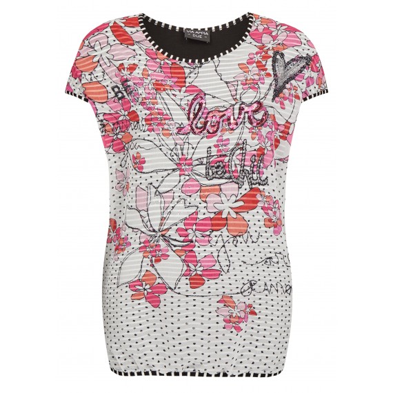 Verspieltes Blusen-Shirt mit Motiv /