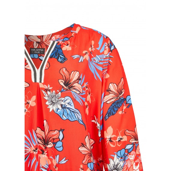 Romantische Bluse mit Blumen-Muster /