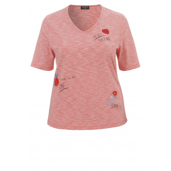 Sommerliches T-Shirt mit Stickereien /
