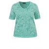 Leichtes T-Shirt mit transparenten Einsätzen /
