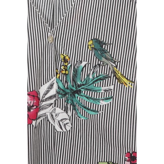 Leichtes Blusen-Shirt mit Mustermix /