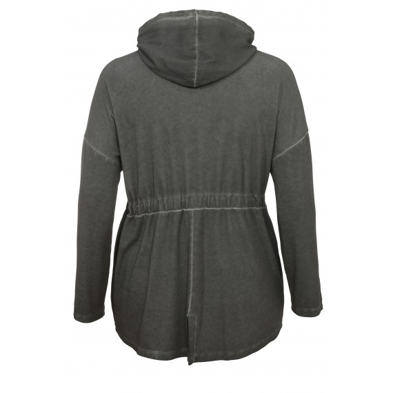Taillierbare Sweatjacke mit Kapuze /
