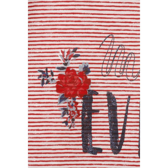 Süßes Ringel-Shirt mit Schrift /