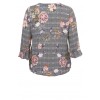 Luftige Bluse mit Mustermix /