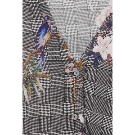 Luftige Bluse mit Mustermix /