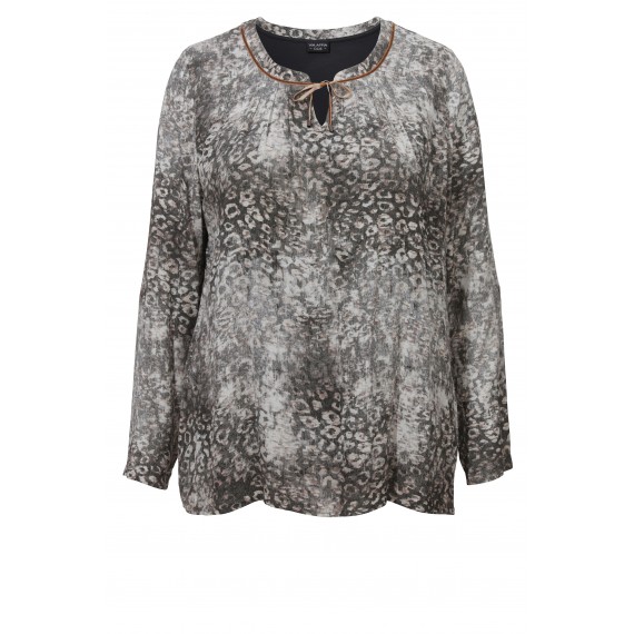 Luftige Leo-Bluse mit Samtband /