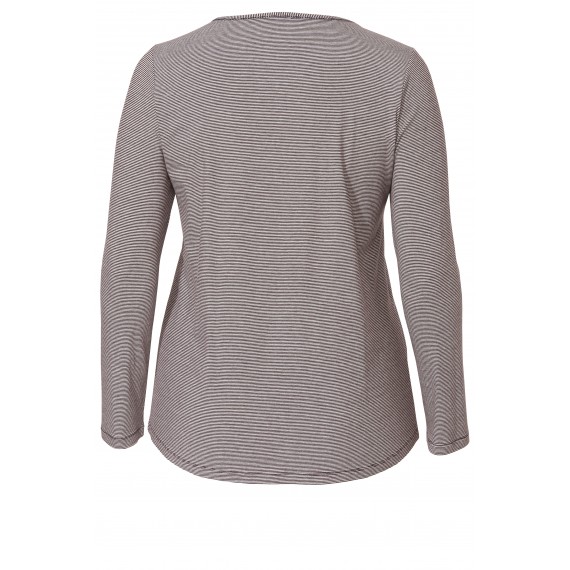 Verspieltes Ringel-Shirt mit Front-Print /