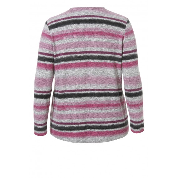Flauschiger Pullover mit Ringel-Muster /