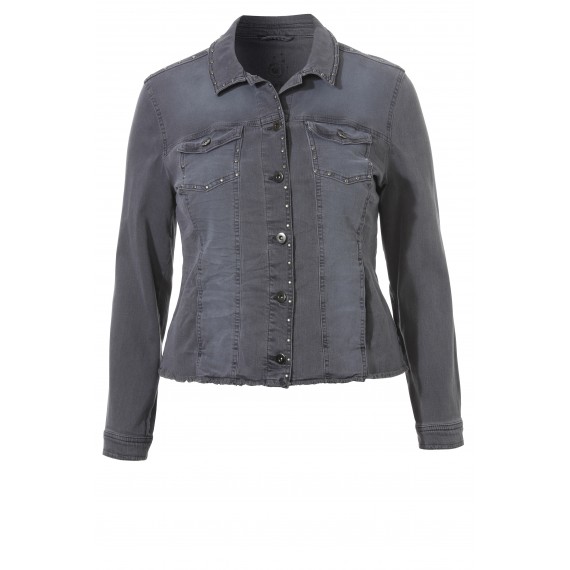 Rockige Jeansjacke mit Ziernieten /