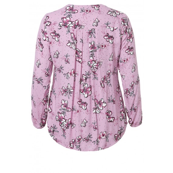 Romantische Bluse mit Blüten-Muster /