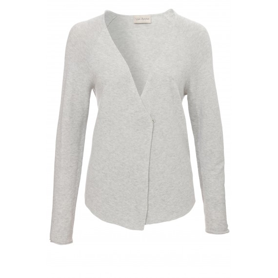 Bequeme Strickjacke mit V-Ausschnitt /