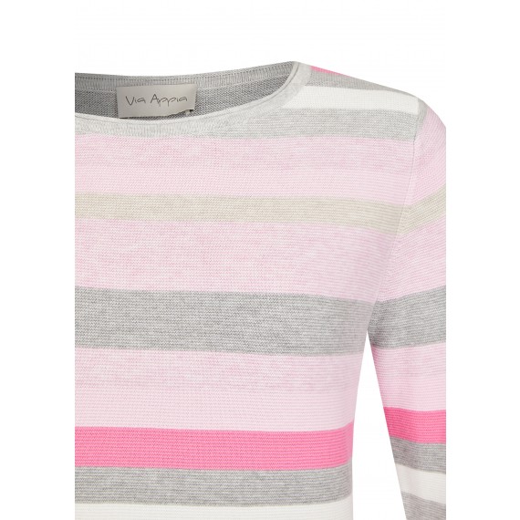 Modischer Pullover mit Ringeln und Struktur /