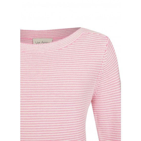 Modischer Pullover mit Streifen /