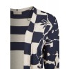 Flauschiger Cardigan mit Muster-Mix /