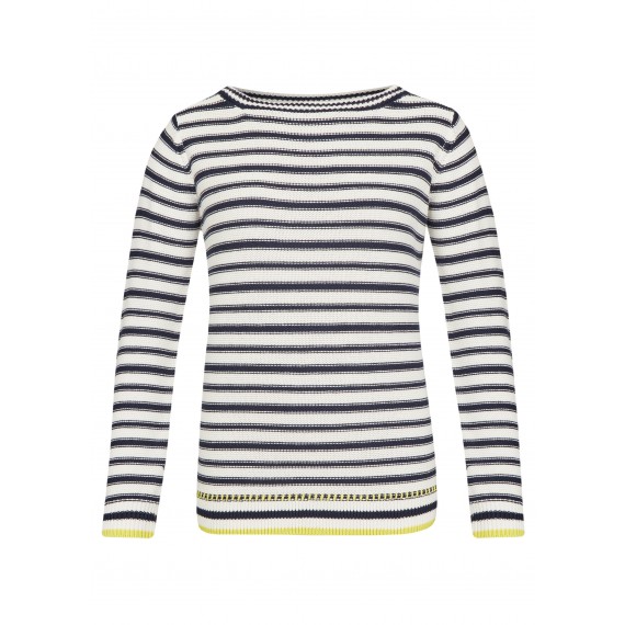 Femininer Pullover mit Kontrast-Details /