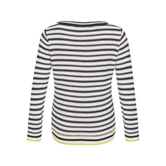 Femininer Pullover mit Kontrast-Details /