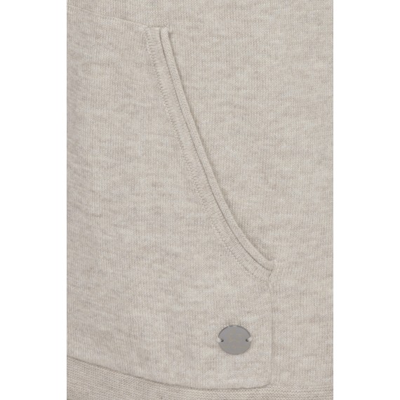 Leichter Kapuzen-Pullover mit Saumzug /