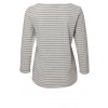 Süßes Ringel-Shirt mit U-Boot-Ausschnitt /