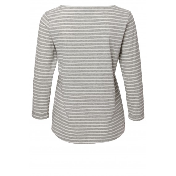 Süßes Ringel-Shirt mit U-Boot-Ausschnitt /