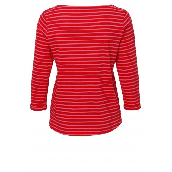 Süßes Ringel-Shirt mit U-Boot-Ausschnitt /