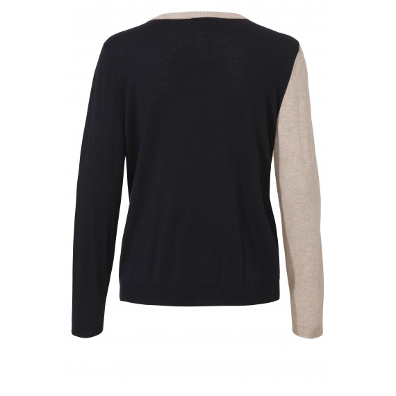 Raffinierter Pullover mit zweifarbigem Design /