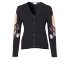 Feminine Strickjacke mit floralen Details /