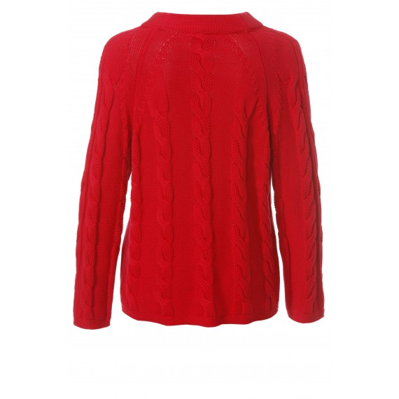 Femininer Pullover mit Strickmuster /