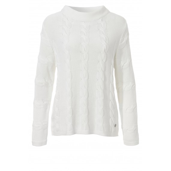 Femininer Pullover mit Strickmuster /