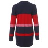 Modische Strick-Jacke mit Materialstruktur-Mix /