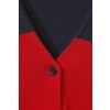 Modische Strick-Jacke mit Materialstruktur-Mix /