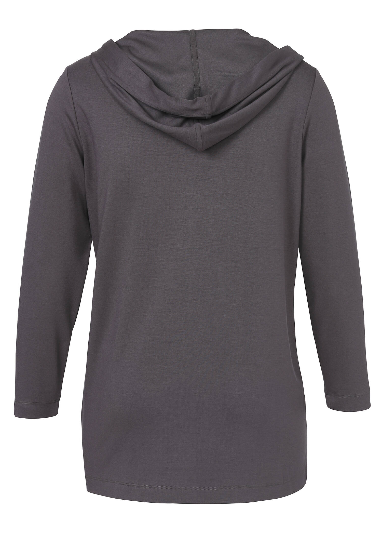 Moderne Strickfleecejacke in unifarbenem Stil /