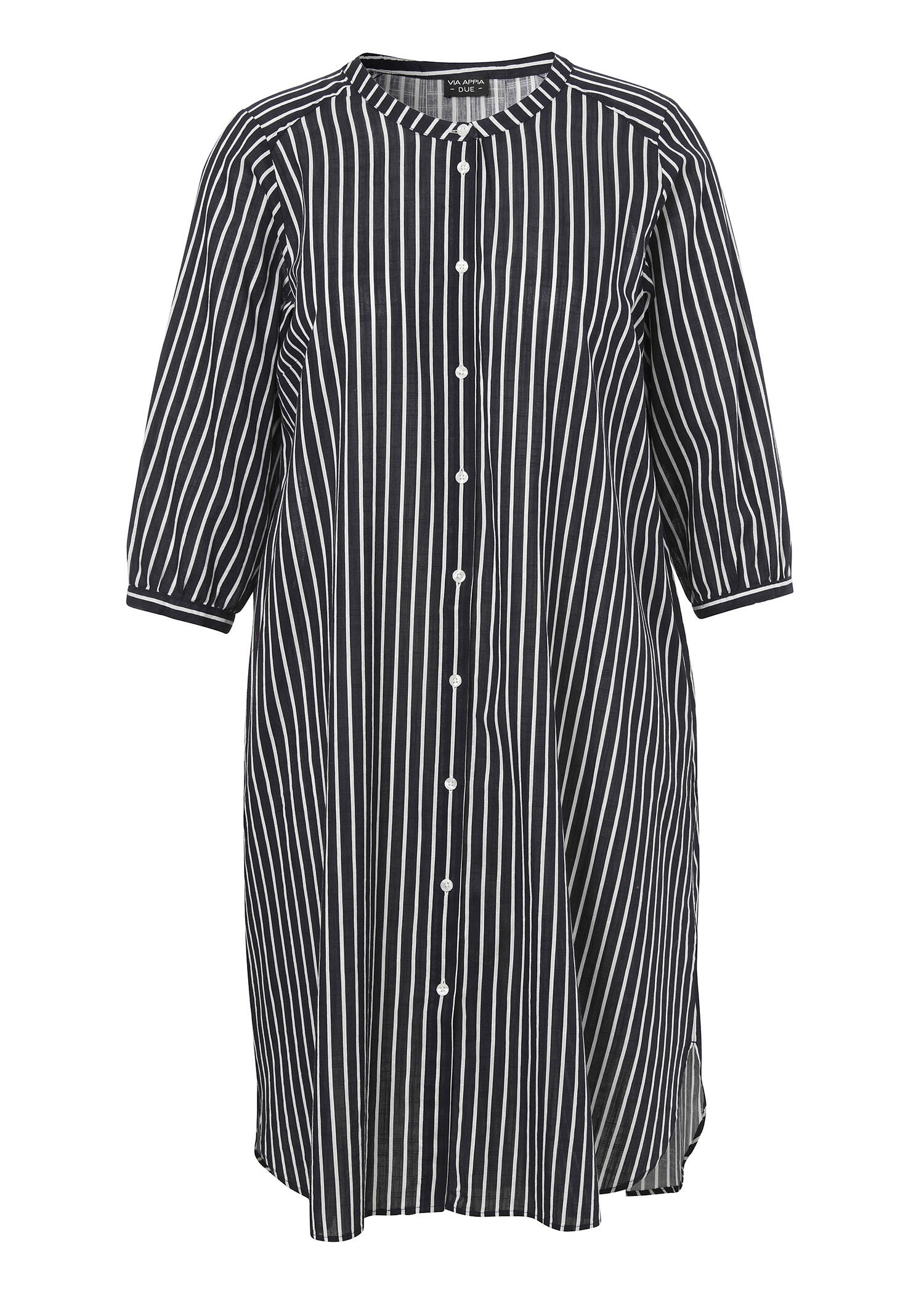Zeitloses Baumwollkleid mit Knöpfung /