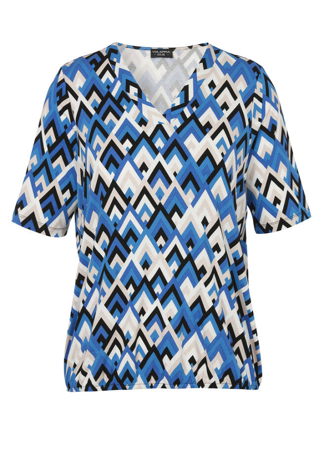 Trend-Shirt mit geometrischem Allover-Print / 