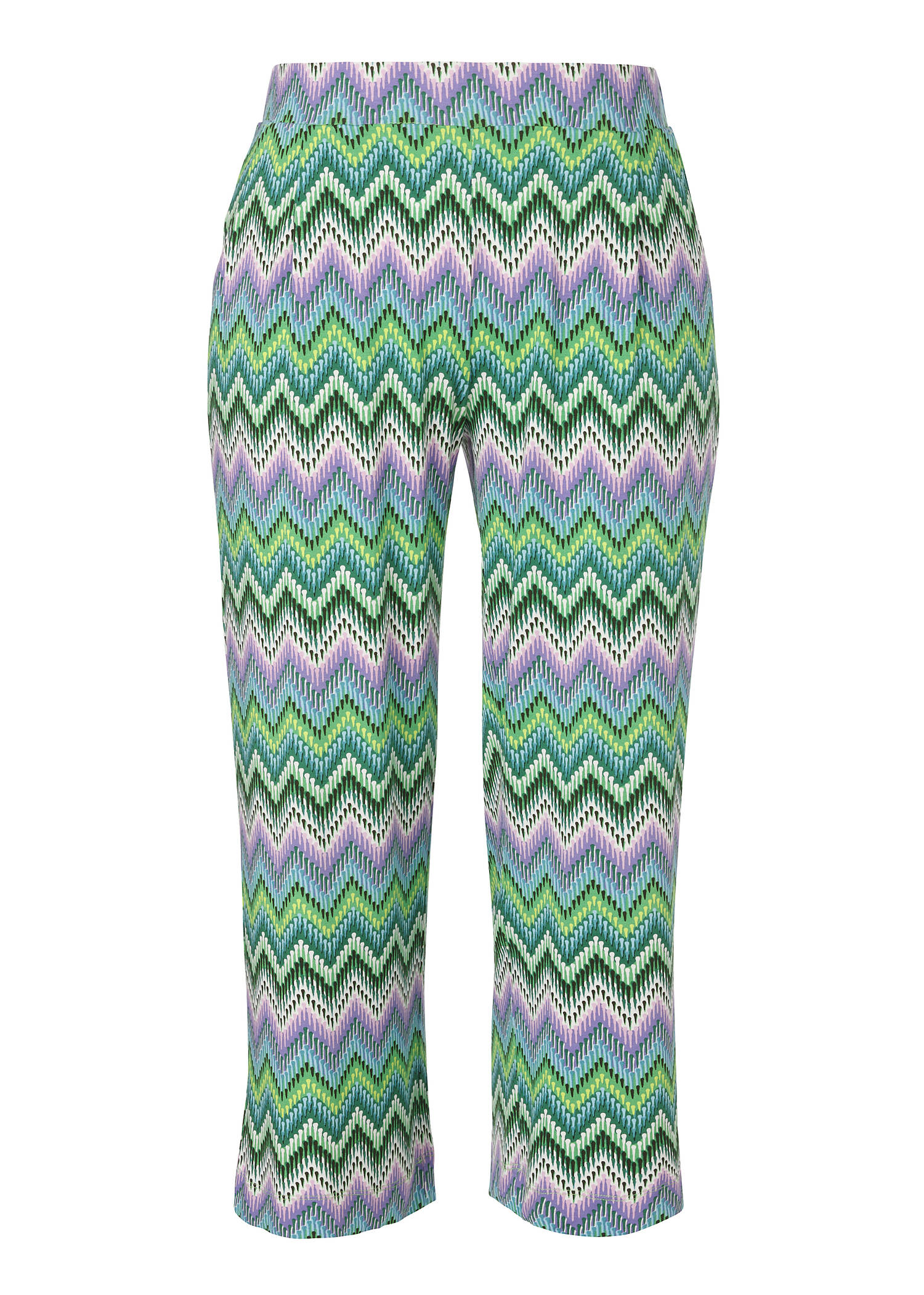 Italian Style 7/8 Hose mit farbenfrohem Zickzack-Muster /