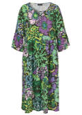 Locker geschnittenes Sommer-Kleid mit floralem Print / 