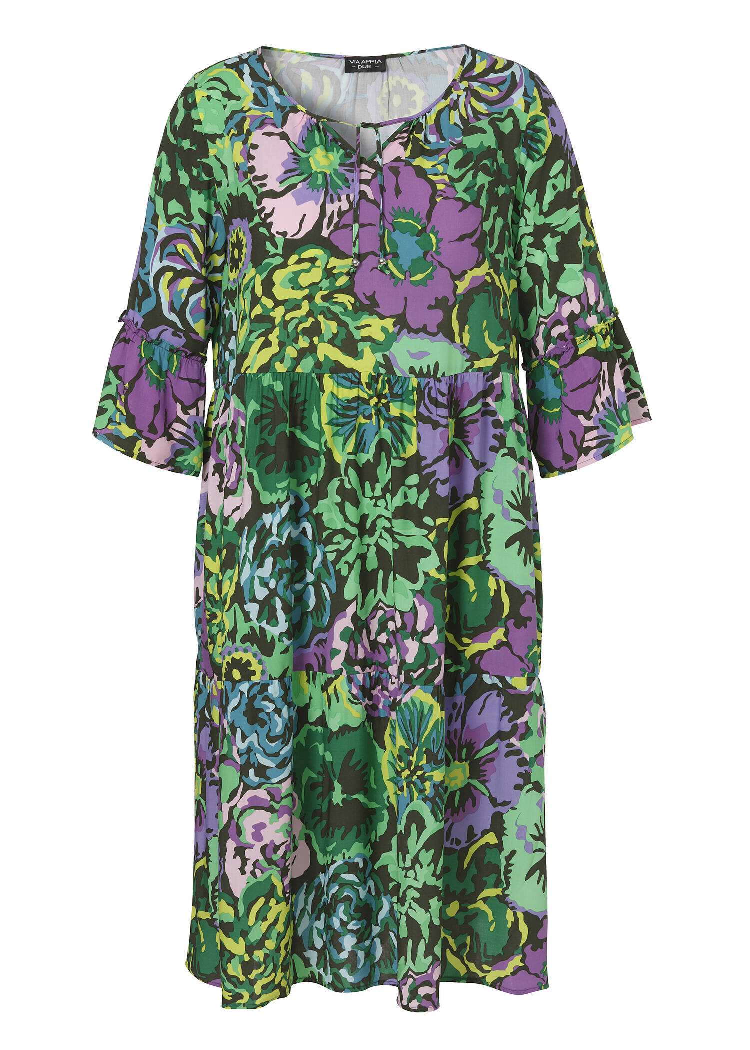 Locker geschnittenes Sommer-Kleid mit floralem Print /