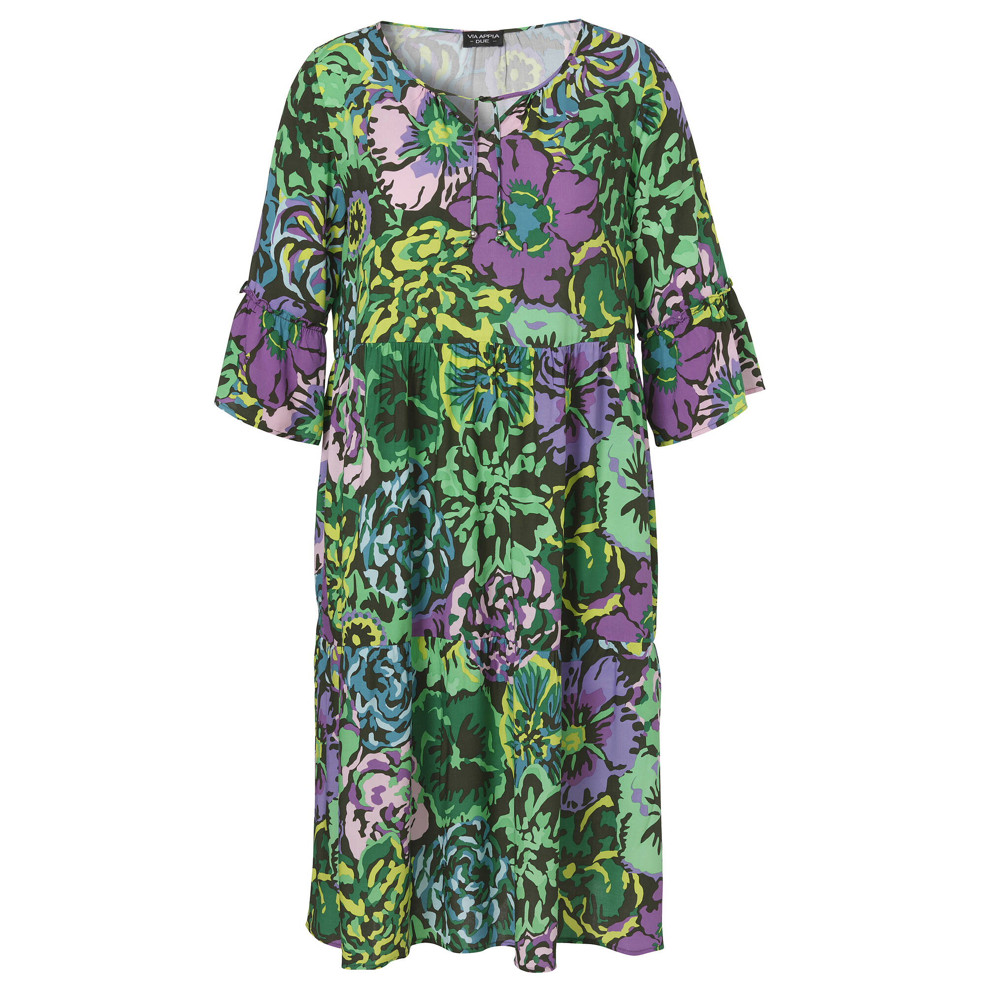 Locker geschnittenes Sommer-Kleid mit floralem Print