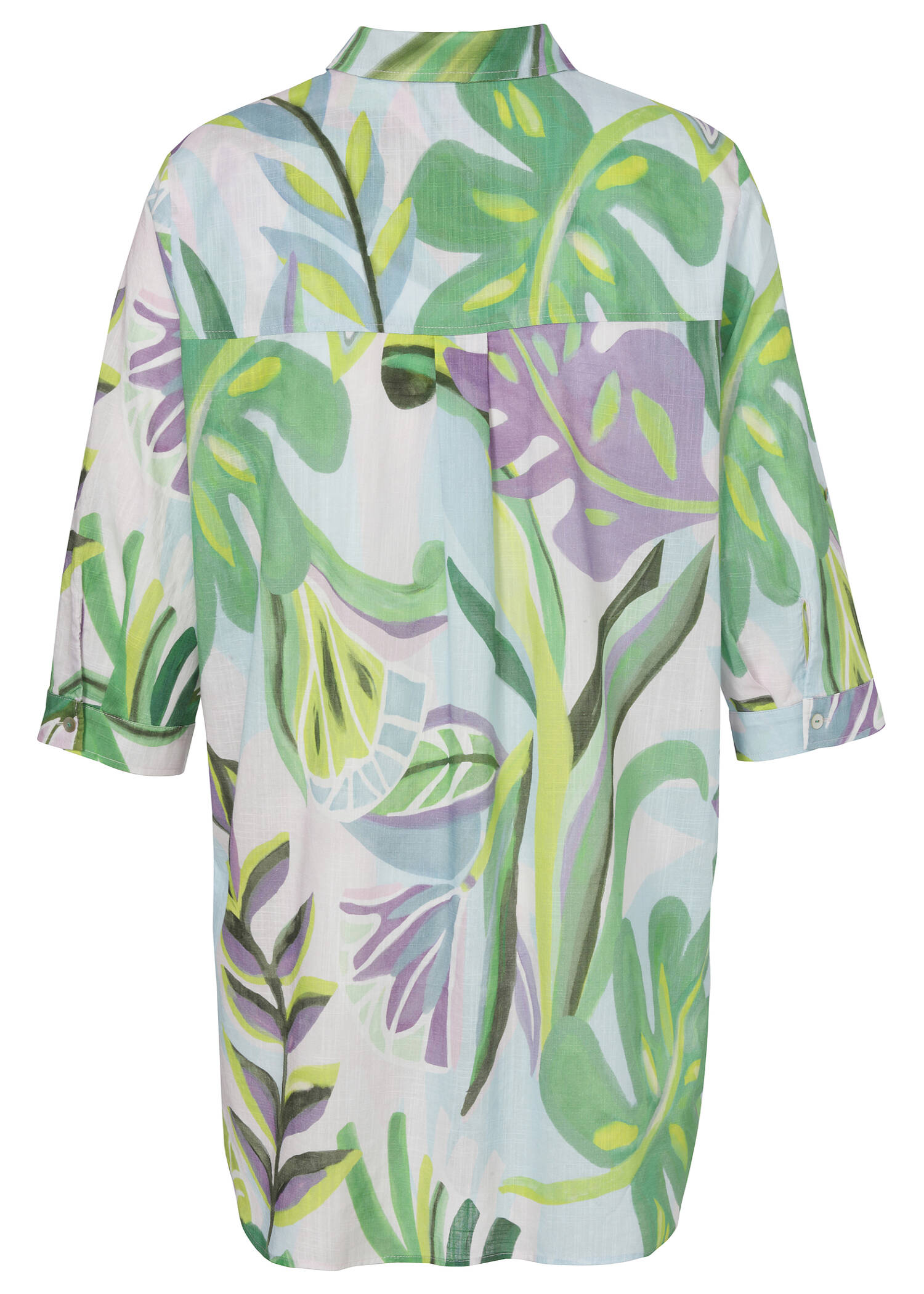 Zarte Longbluse mit floralem Print /