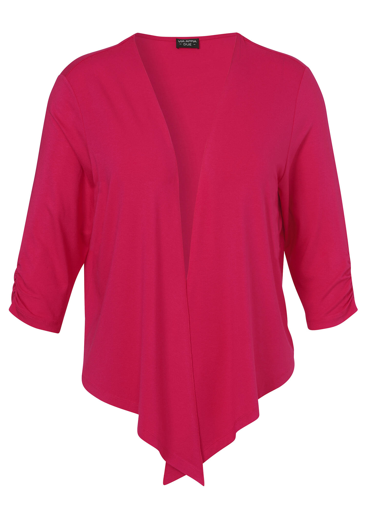 Leichte Jersey Jacke mit Wasserfall-Front /