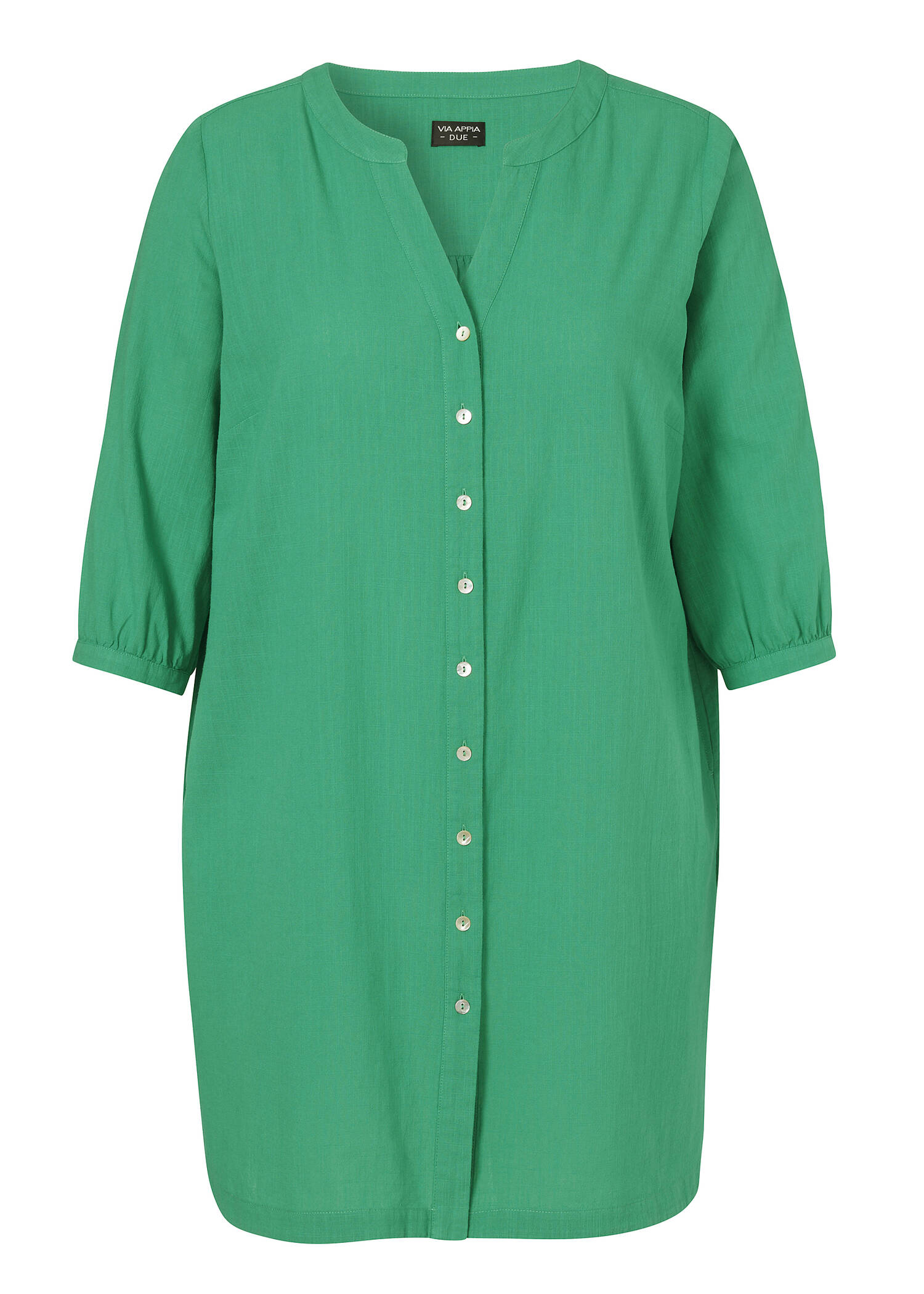 Zarte 3/4 Arm Longbluse Uni /