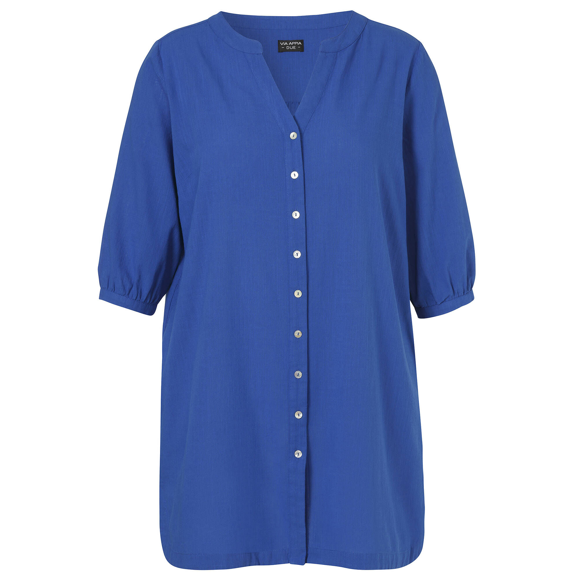 Zarte 3/4 Arm Longbluse Uni