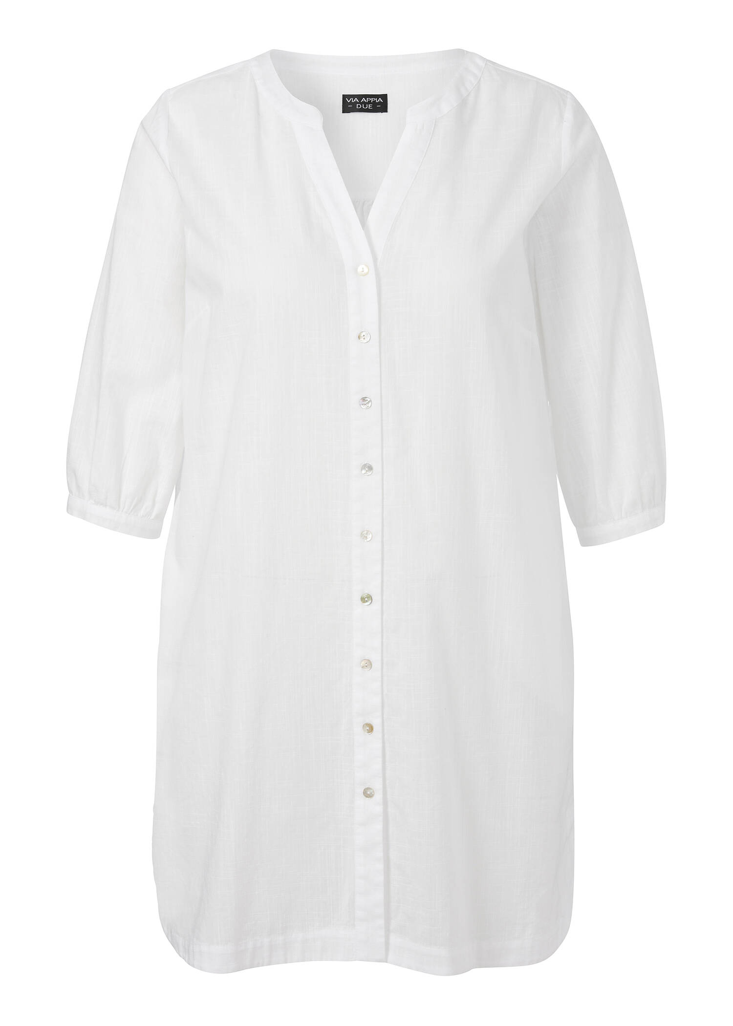 Zarte 3/4 Arm Longbluse Uni /