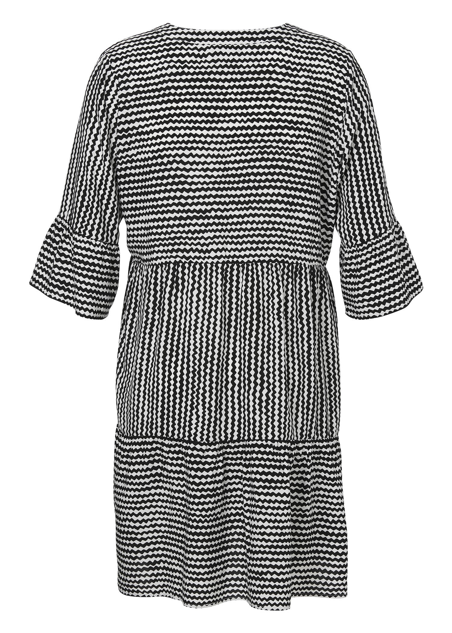 Feminines Volantkleid mit Wellenmuster /