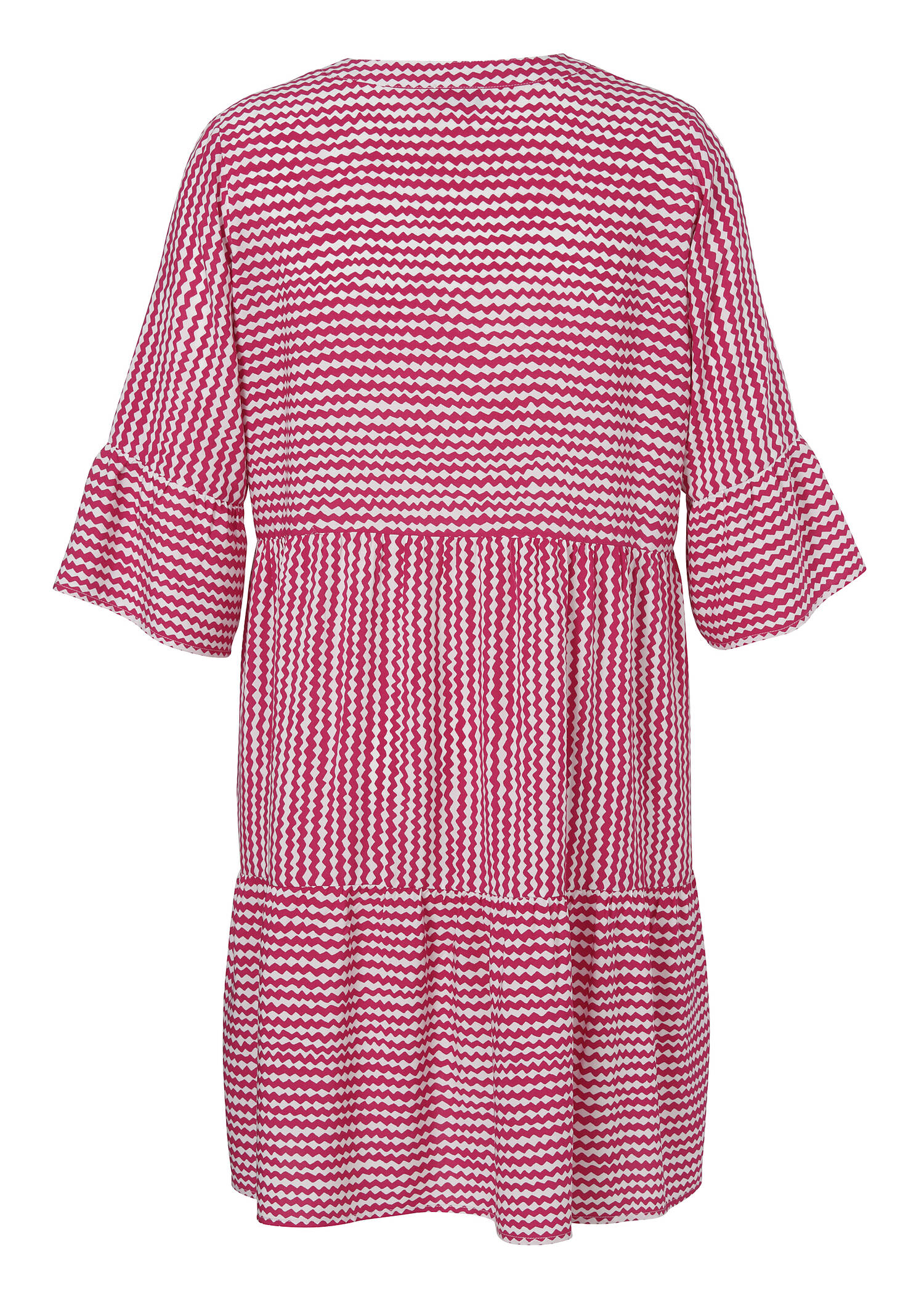 Feminines Volantkleid mit Wellenmuster /