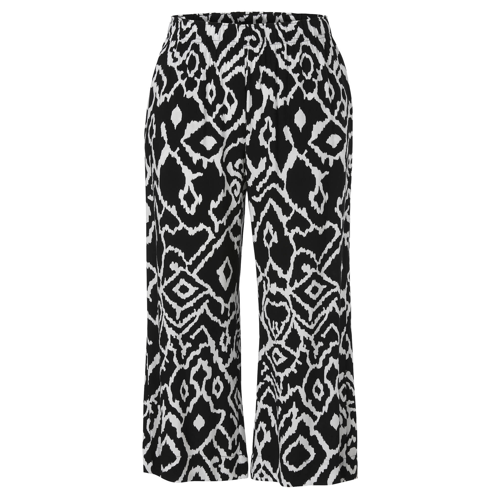 Fließende Viskose-Hose mit Modern Ethno Print